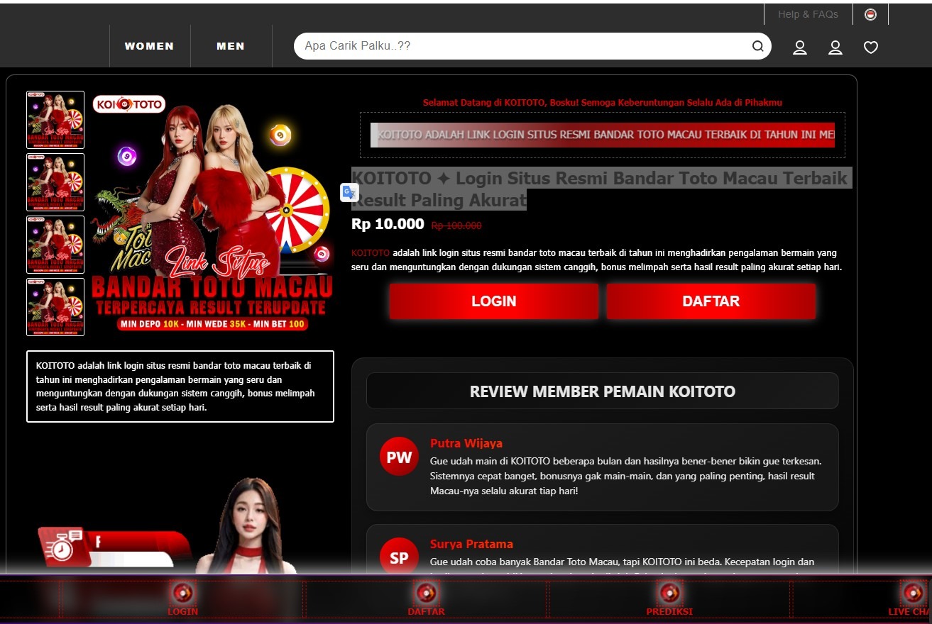 Panduan Login KOITOTO: Situs Toto Macau Resmi & Hasil Terpercaya
