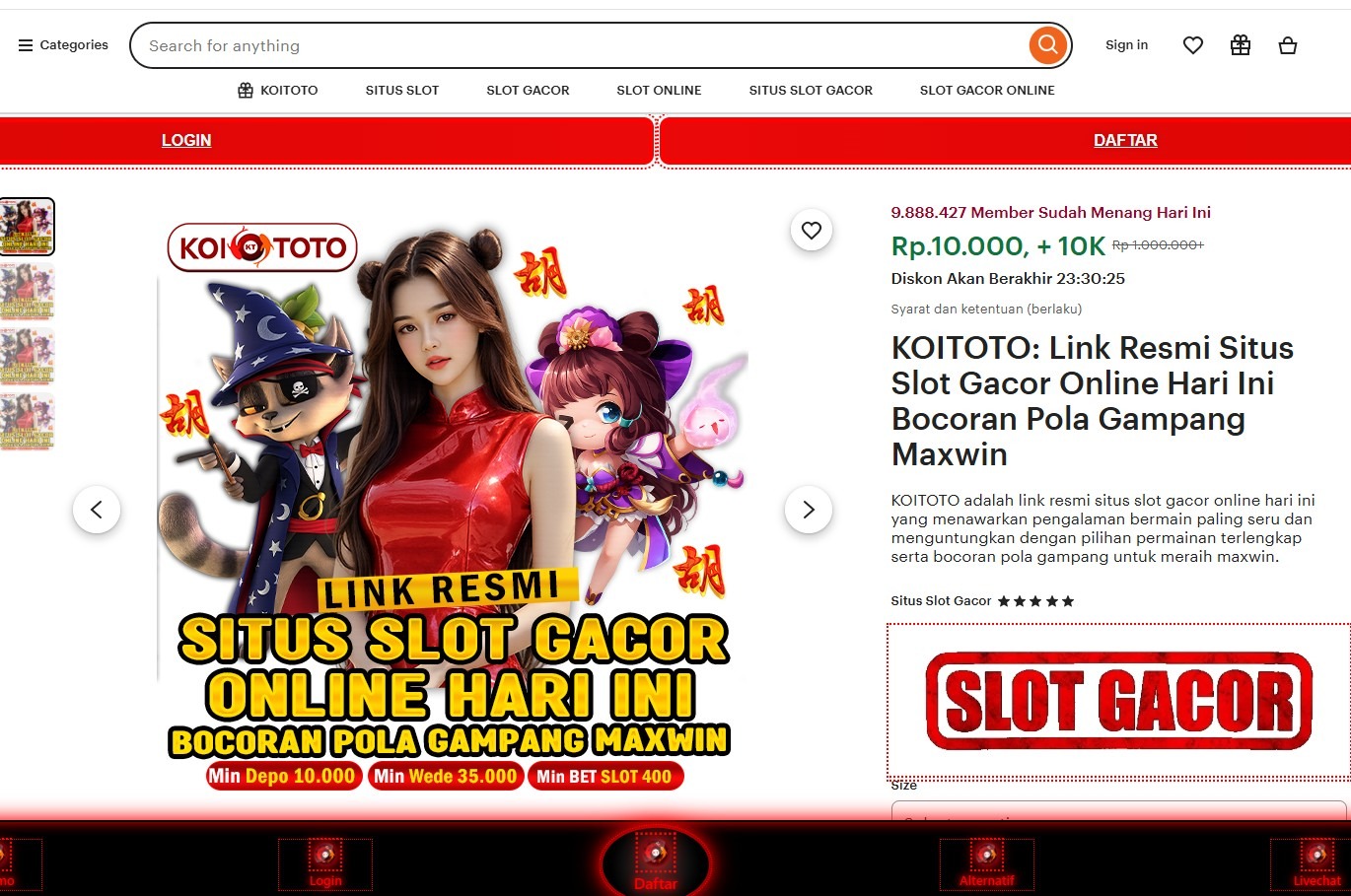 KOITOTO Situs Slot Gacor Online Terpercaya: Link Resmi dan Bocoran Pola Auto Maxwin