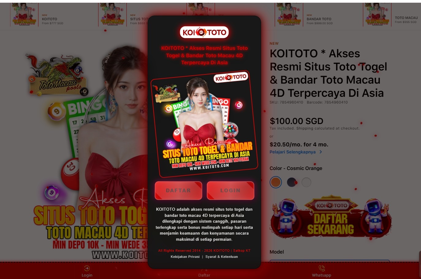 KOITOTO: Akses Resmi Situs Toto Togel & Bandar Toto Macau 4D Terpercaya di Asia