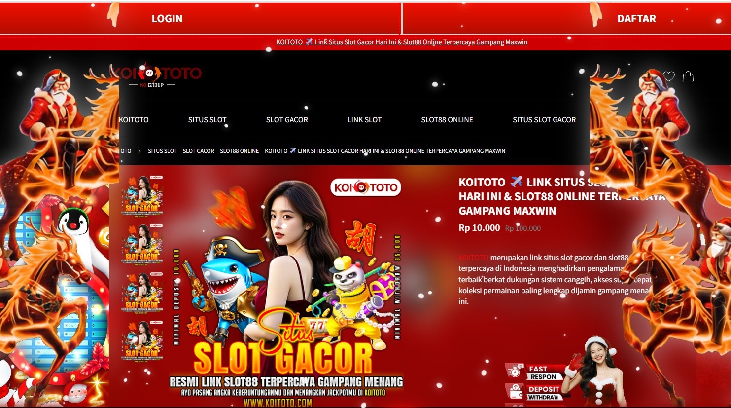 Raih Kemenangan Besar di KOITOTO & Slot88 Online Hari Ini