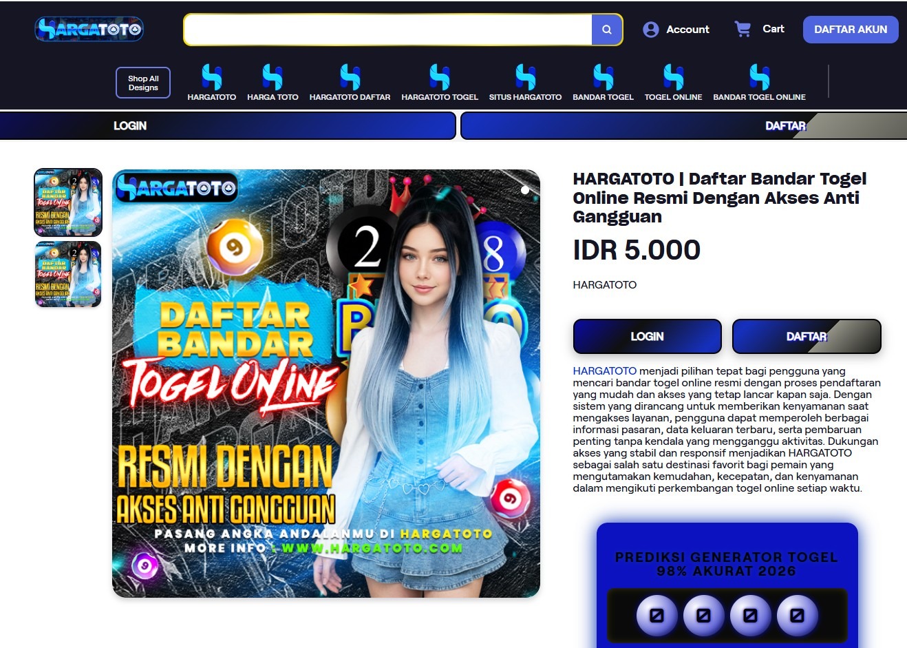 HARGATOTO | Daftar Bandar Togel Online Resmi Dengan Akses Anti Gangguan