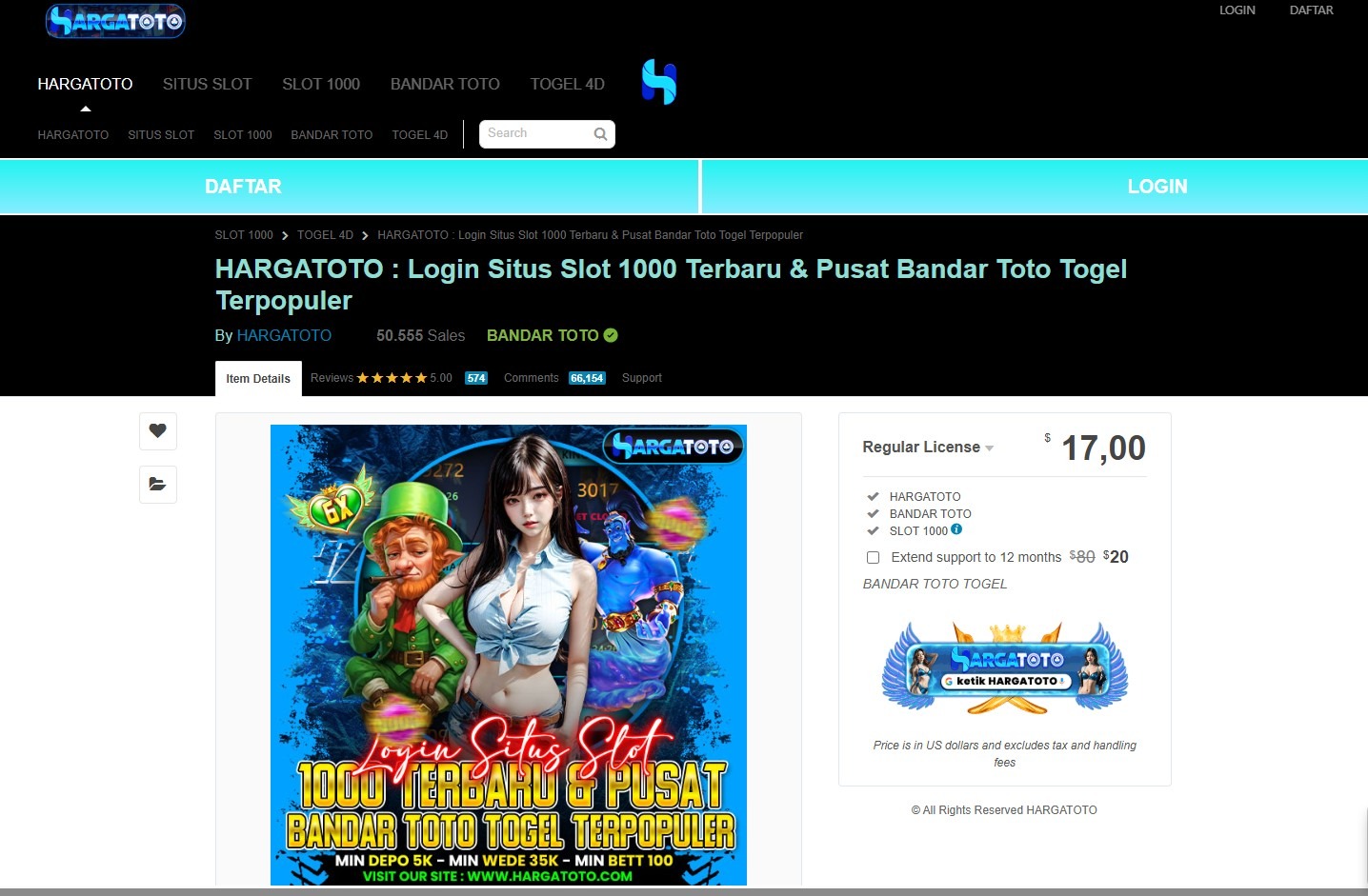HARGATOTO Situs Slot 1000: Login Terbaru dan Pusat Toto Togel Terpopuler